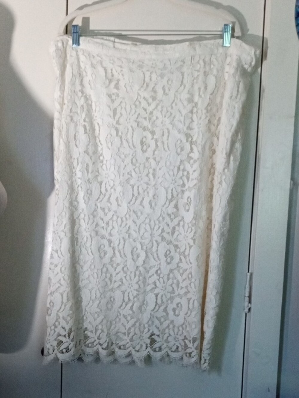 Cachet by Bari Protas Ivory Lace 2pc Skirt Suit Plus Size 22 - Picture 8 of 11
